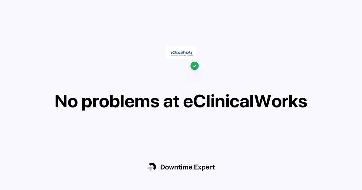 Is eClinicalWorks down? Realtime outages and issues Downtime Expert